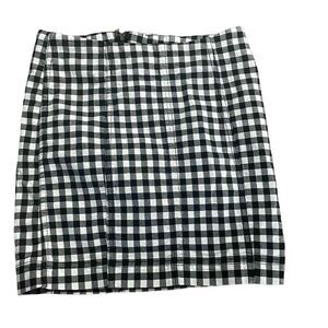 Free People black and white plaid pencil skirt size 10